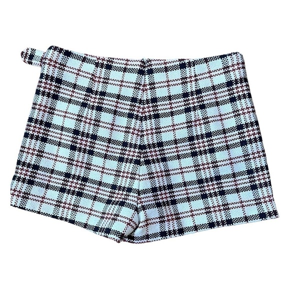 𝅺FOREVER 21 Chic & Classy Academia Tweed Mini Skort Skirt Shorts Size 26 Small - Picture 6 of 10